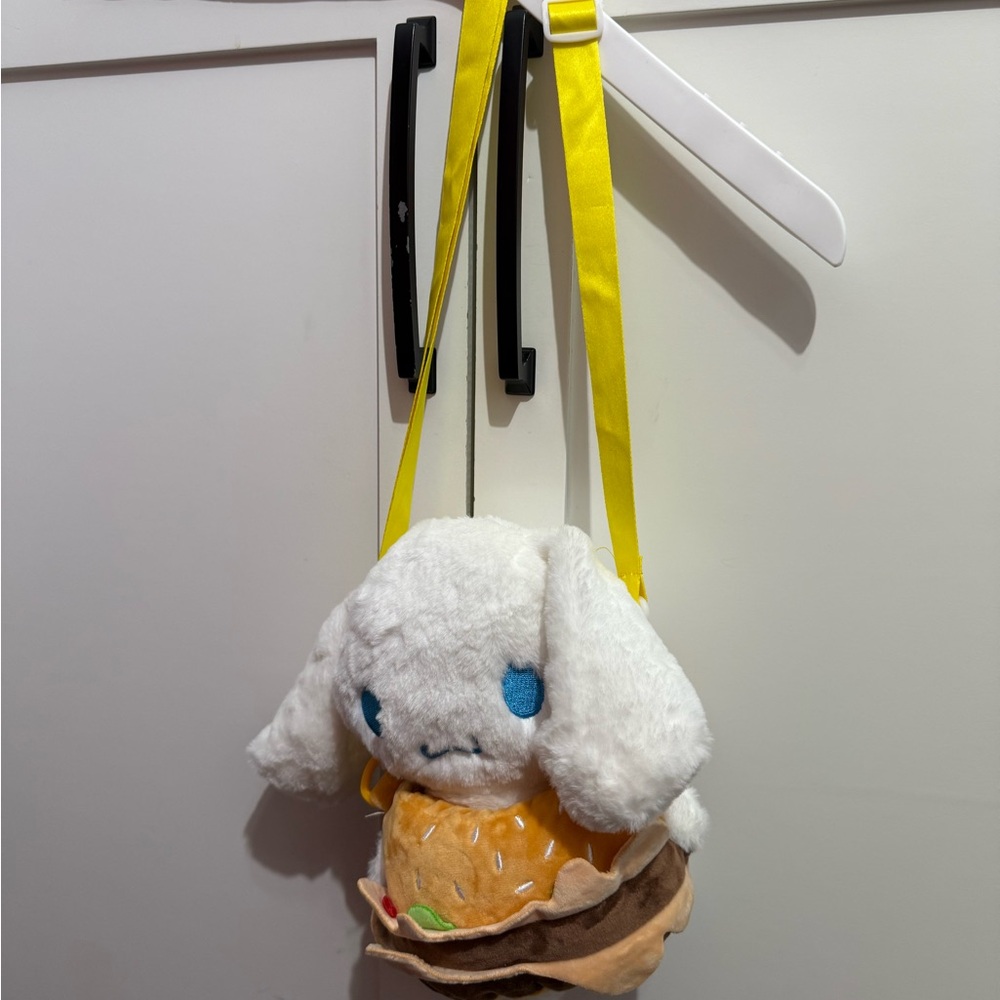 Sanrio Cinnamoroll Plush Burger Bag - White and Yellow